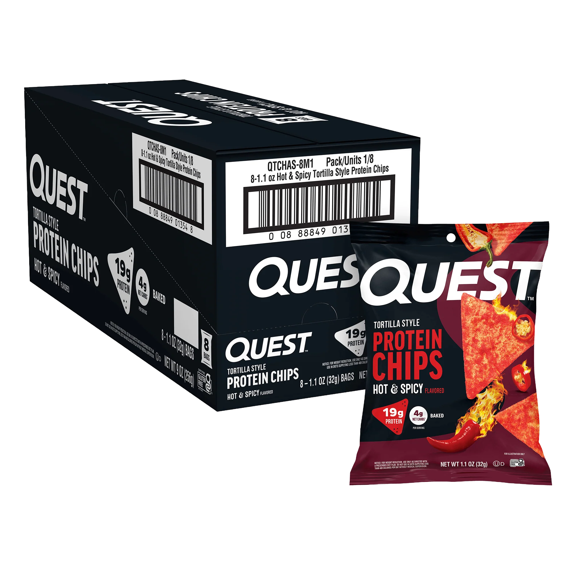 294-hot-spicy-tortilla-style-protein-chips-1.webp Hot & Spicy Tortilla Style Protein Chips