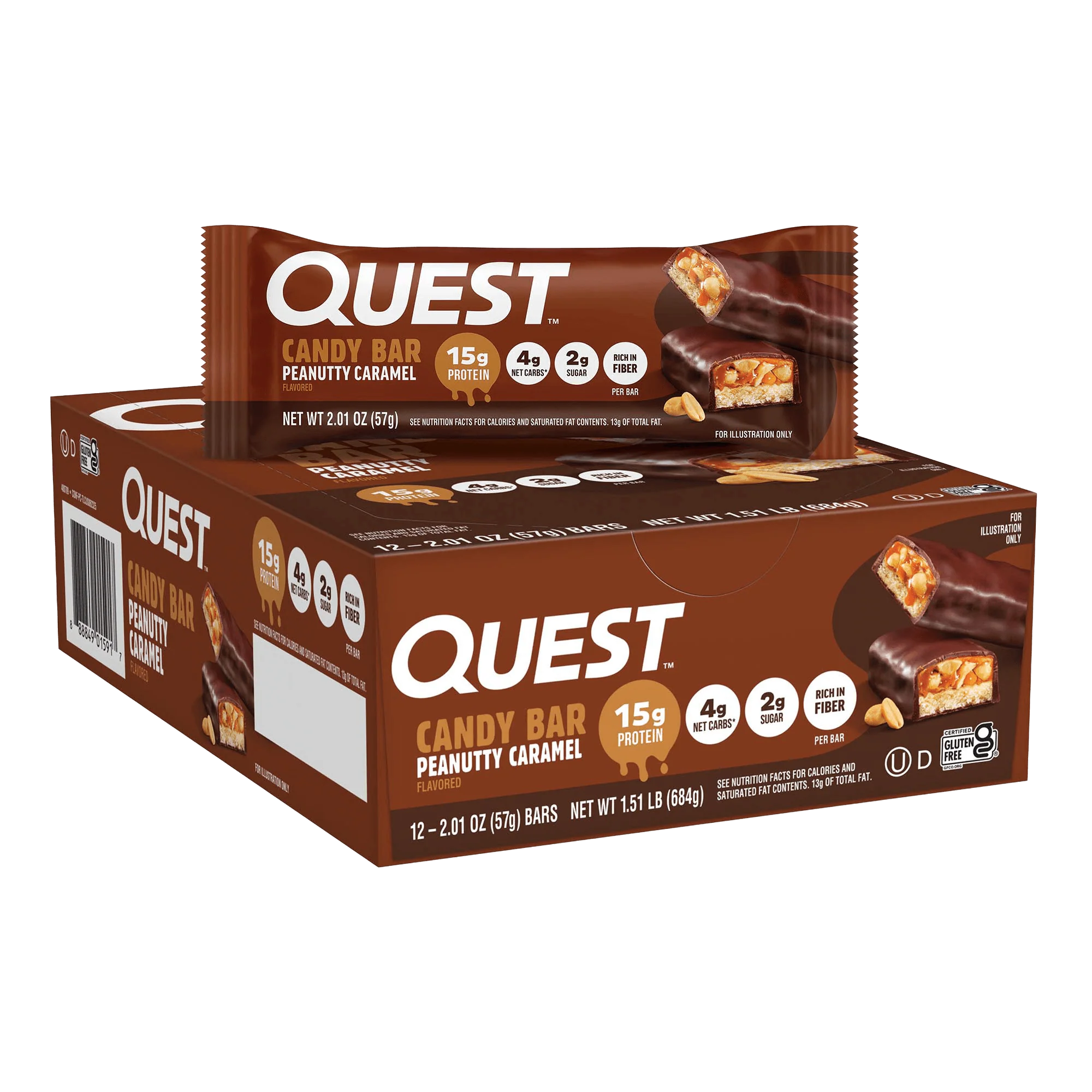 Peanutty Caramel Candy Bars